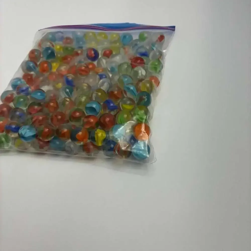 Vintage Assorted Clear Glass Cat's Eye Marbles Bulk Lot